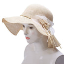 Summer Straw Hat Women Big Wide Brim Beach Hat Sun Hat Foldable Sun Block U V2L9