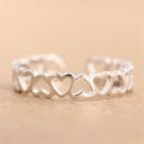 Elegant Heart Ring Open Rings Wedding Jewelry For Women-It Can Be adjustabl