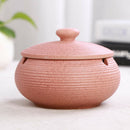 Ceramic Ashtray Cigarettes Ash Holder with Lid for Indoor / Outdoor Use