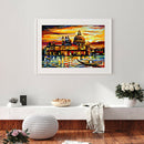 Full Drill 5D Diamond Painting DIY Seaside Castle Embroidery Cross Stitch  A