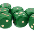 10 Pieces 30mm Wooden D6 Six Sided Dice Board Game Dice for Party Game Green
