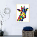 Cross Stitch Kit Diy Diamond Embroidery Color Giraffe Full Round Diamond Pa