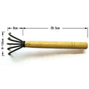 Durable 5-Tine Claw Rake Cultivator Seafood Rake with Wood Handle Gardening X3Q8