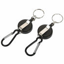 2 PCS BADGE REEL - RETRACTABLE RECOIL YOYO SKI PASS ID CARD HOLDER KEY CHAI B3Z7