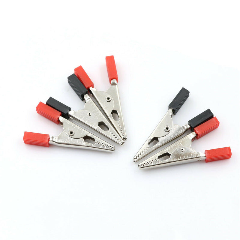 5Pcs 50mm Plastic Durable Handle Test Probe Metal Alligator Clips  JR