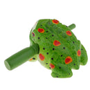 Green Carved Thai Wooden Croaking Instrument Musical Sound Handcraft Art