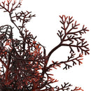 Aquarium Aquascaping Artificial Plant Decor, Dark Brown/ Red G1Z8