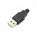 Type A Male USB 4 Pin Plug Socket Connector With Black Plastic Cover Gift E X9P1
