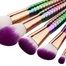 5pcs Purple Handle Makeup Cosmetic Brushes Set Powder Foundation Eyeshadow