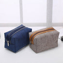 Blue Women Men Travel Cosmetic Bag Multifunction Zipper Small Makeup Toilet