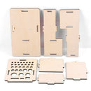Wooden Storage Box Studio Modeling Tools Paint Brushes Holder Rack Display