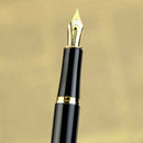 Classic BAOER 388 Stainless Steel Fountain Pen Golden Trim M Nib