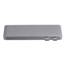 6 in1 Type C Hub To HDMI RJ45 USB 3.0 Adapter 4K Dock PD Charging For MacBook