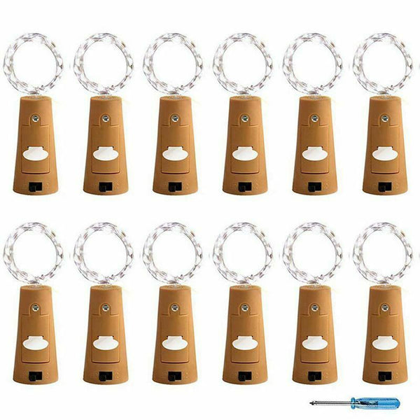 Cork Lights for Wine Bottle, Wine Bottle Lights 12 Pack 6.5ft 20 LED Wine C S5F7