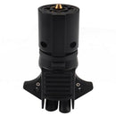 New 7 Blade to 5 Flat and 4 Flat Adapter for RV Trailer Ship Black