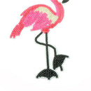 rose red flamingo bird sequin embroidered patches sew on clothes applique  JR