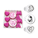 3pc Mom Love Baby Cookie Cake Stencil  Cupcake Stencil for Decorating To JR
