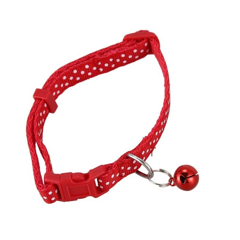Pet Dog Puppy Cat Collars Fashion Polka Dot Print Adjustable Pet Animals pp