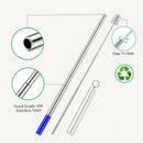 Telescopic Reusable Drinking Straws - Portable Stainless Steel Metal Straws