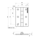 Manufacturing Plain Bearing Hinge Bearing Removable Pin Steel Hinges 90x60mm