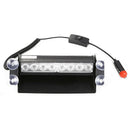 8 LED Strobe Dash/ Deck/ Windscreen Light Bar Beacon, blue and Red