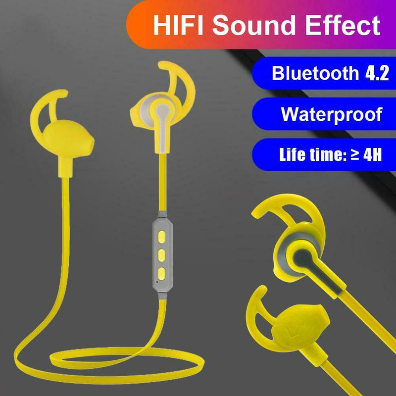 E180 Sweatproof Bluetooth Earphones Sport Stereo Bass Earbuds w/In-Line Mic
