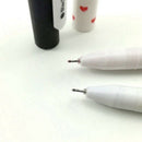 10 colored pencils in different colors, fineliner with a thin lead, writing
