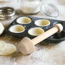 Wood Egg Tart Portable Double Side Pastry Pusher Mold Kitchen Baking Tools