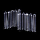 New 10pcs 12*60mm Clear Plastic Test Tubes Hard plastic test  trial tube -Q