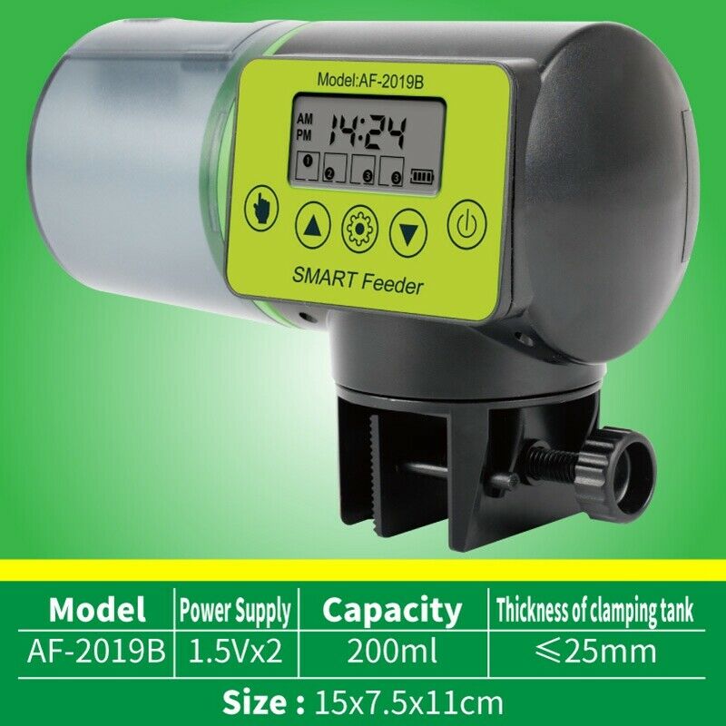 Automatic Fish Feeder Electric Auto Fish Feeder Vacation Fish Feeder Moistu