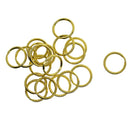 20Pcs Solid Brass Round Edged Keyring Keychain Split Ring Keys Chain Holder