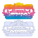 Happy Anniversary Frame Cutting Dies Stencils Scrapbook Embossing Craft