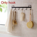 No Drilling Heavy Duty Kitchen  Organizer 6 Hooks Coat Spoon Wall Hanger