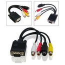 PC VGA to S-Video AV 3RCA TV Out Converter Adapter Cable