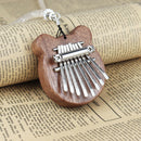 8 Keys Mini Kalimba Mahogany Wood Thumb Piano Marimbas Finger Piano with Lanyard