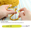 16pcs/set Soft Handle Colorful Aluminium Crochet Hooks Knitting Needles Kit