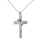 Hot Unisex Stainless Steel Cross & Ring Chain Pendant Necklace Fashion Good