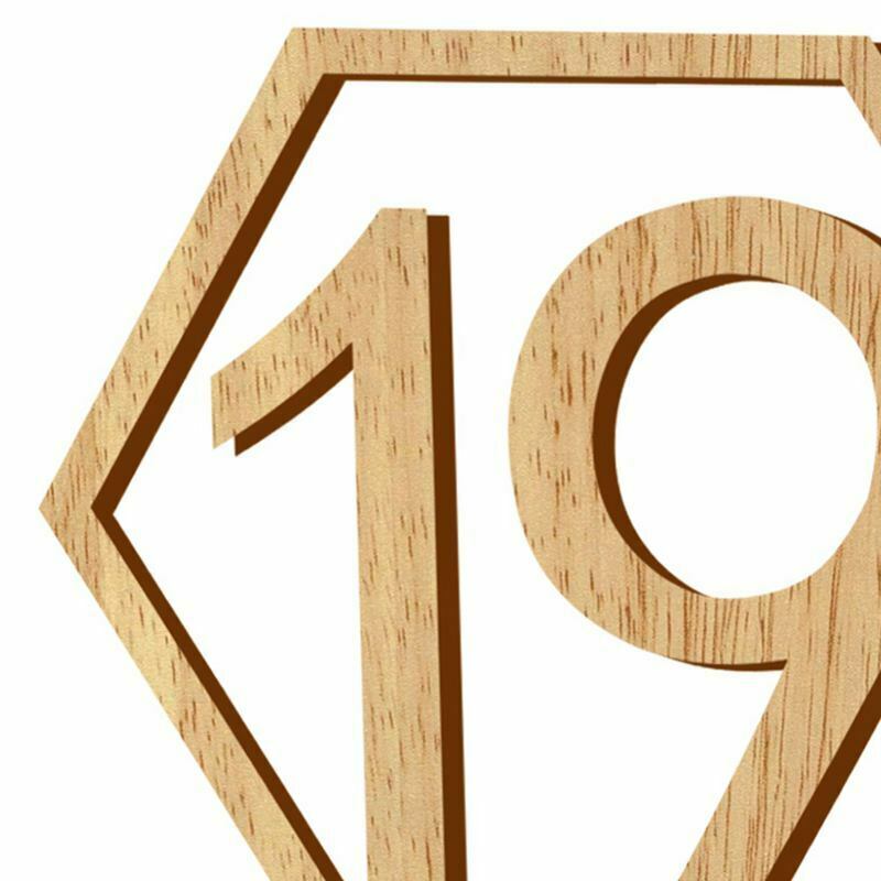 1-20 Numbers Wood Signs Wedding Hexagon Table Number Wooden Table Numbers R U1V6