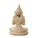 2 Pieces The Hue Cottage Seated Meditation Buddha Deity Sandstone Statue