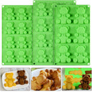 1PCS 6 Holes Lovely Bears Form Cake Mould Silicone Molds Baking Kitchen Suppl Gw