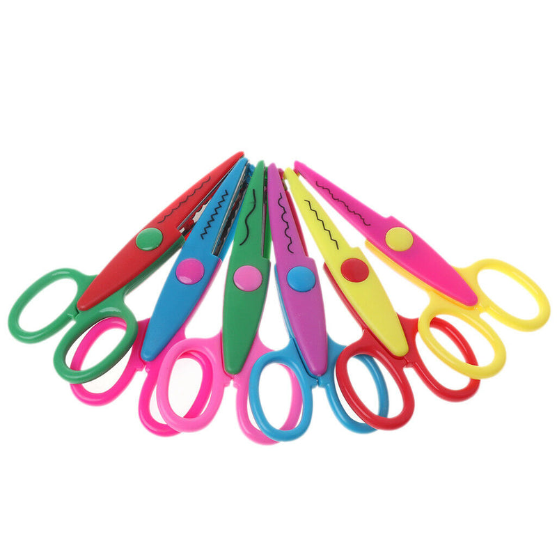 DIY Craft Scissors 6 Shaped Assorted Cutting Patterns Designs Paper Edges Tools