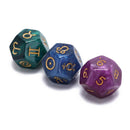 3pcs dice astrological creative dice set multi-faceted acrylic dice for fun H Gw