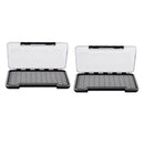 2pcs Fishing Tackle Box Spoon Lure Flies Storage Case Container Fly Box