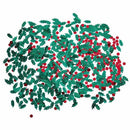 14g Holly with Berries Metallic Embossed confetti green + red