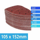 Pack of 120 Hook and Loop Sanding Sheets 105 x 152 mm Grit 20 Each of 40/60