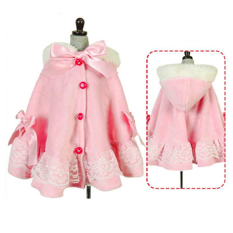1/3 BJD Pink Flannel Cloak Jacket for Night Lolita LUST Dollfie Winter Wear