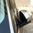 2Pcs Carbon Fiber Style Abs Plastic Side Rearview Mirror Cap Cover Trim For