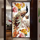DIY 5D Diamond mosaic Peacocks Painting Cross Stitch Kits Embroidery 50*100CM LJ