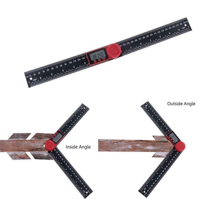 2in1 Digital Protractor Angle Finder Ruler Crown Trim Woodworking 7" 200mm 2019