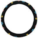 Flannelette Steering Wheel Cover with Multicolor Flowers
